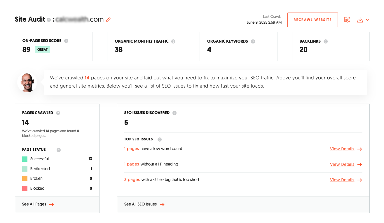ubersuggest SEO